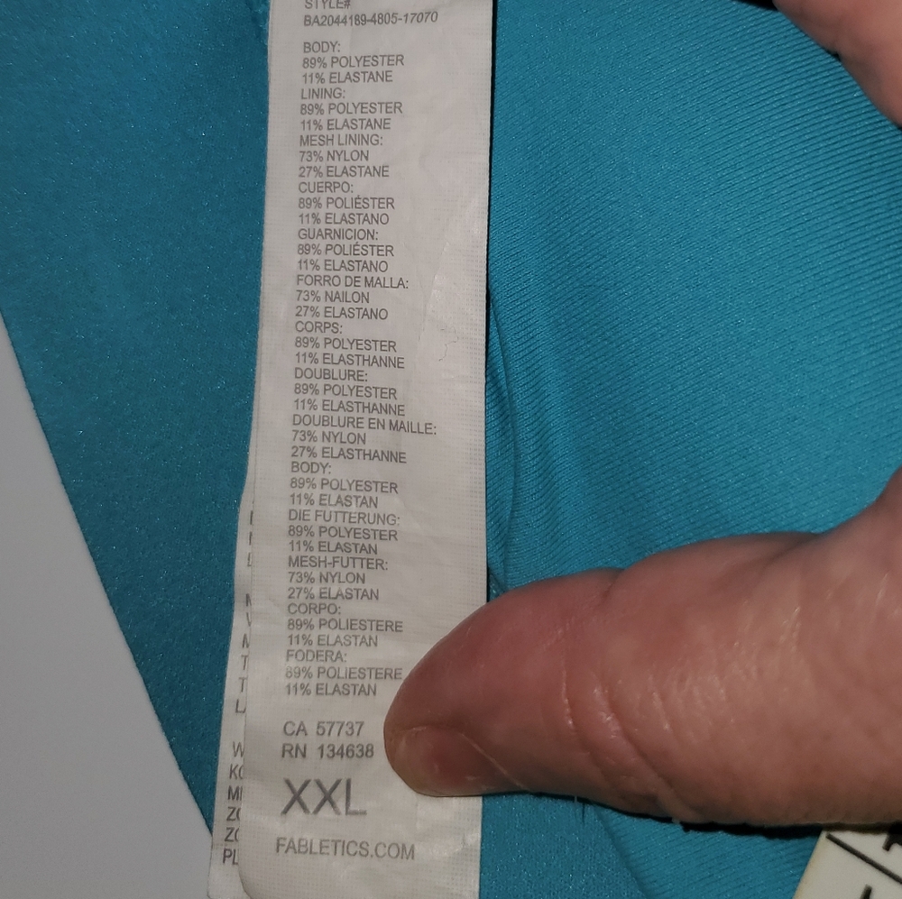 Fabletics sports bra. The light blue, solid XXL - Picture 9 of 15